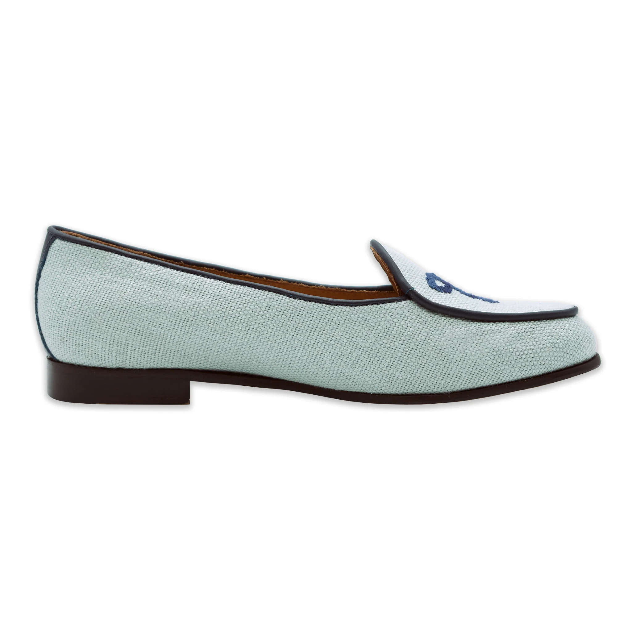 Bow Women's Linen Belgian Loafers (Mist Linen) - Image 3