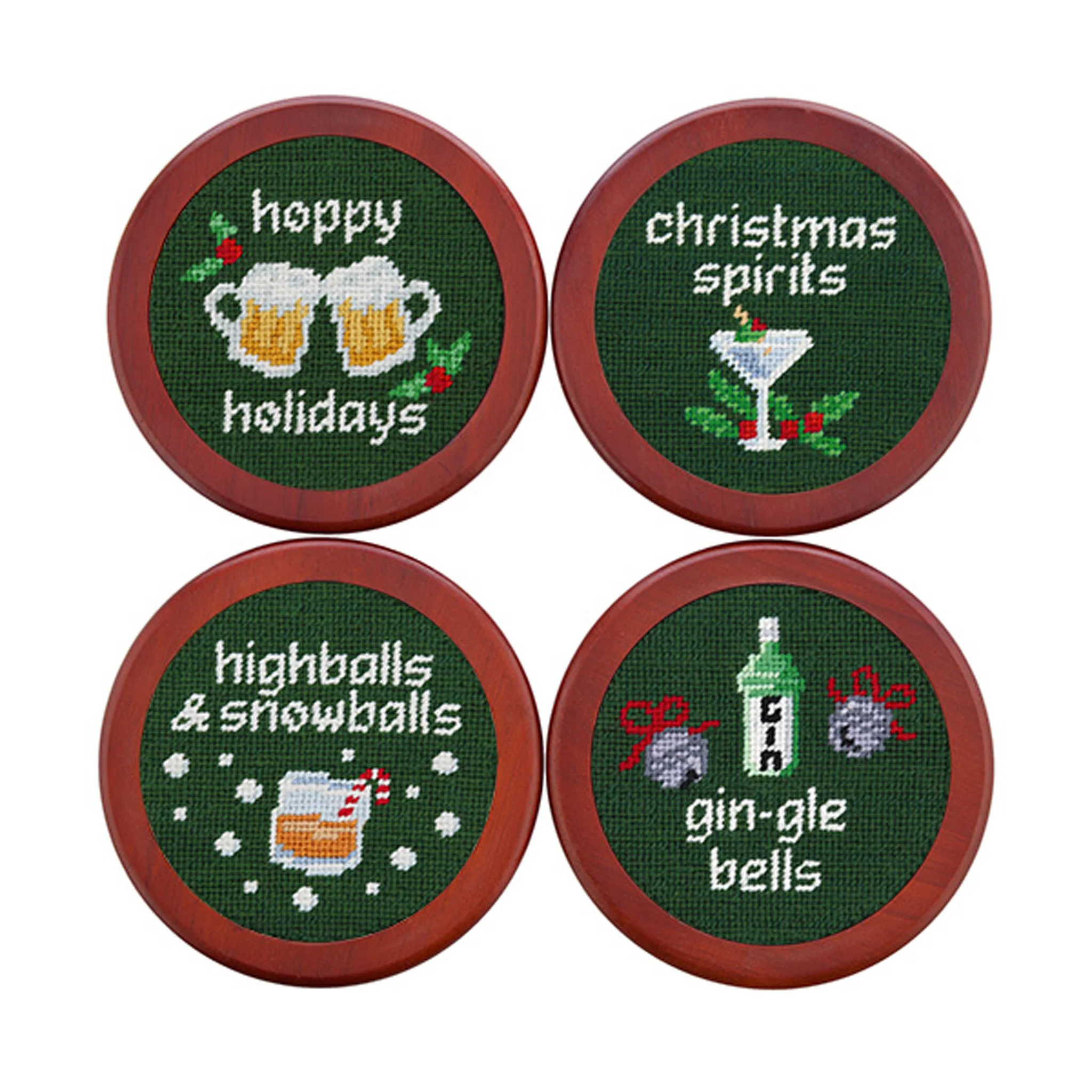 Christmas Drinks Coasters (Hunter) (Final Sale)