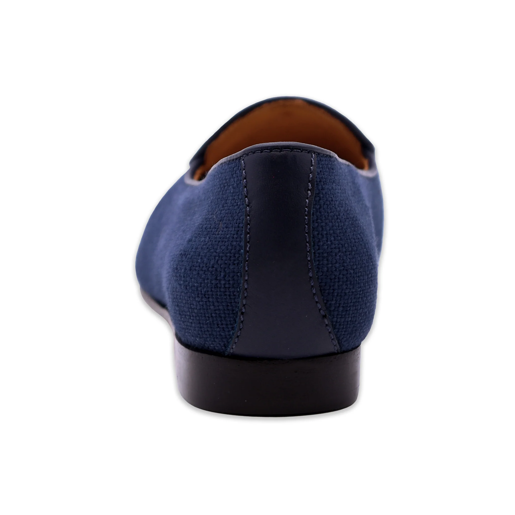 Jolly Roger Women's Linen Belgian Loafers (Navy Linen) - Image 4