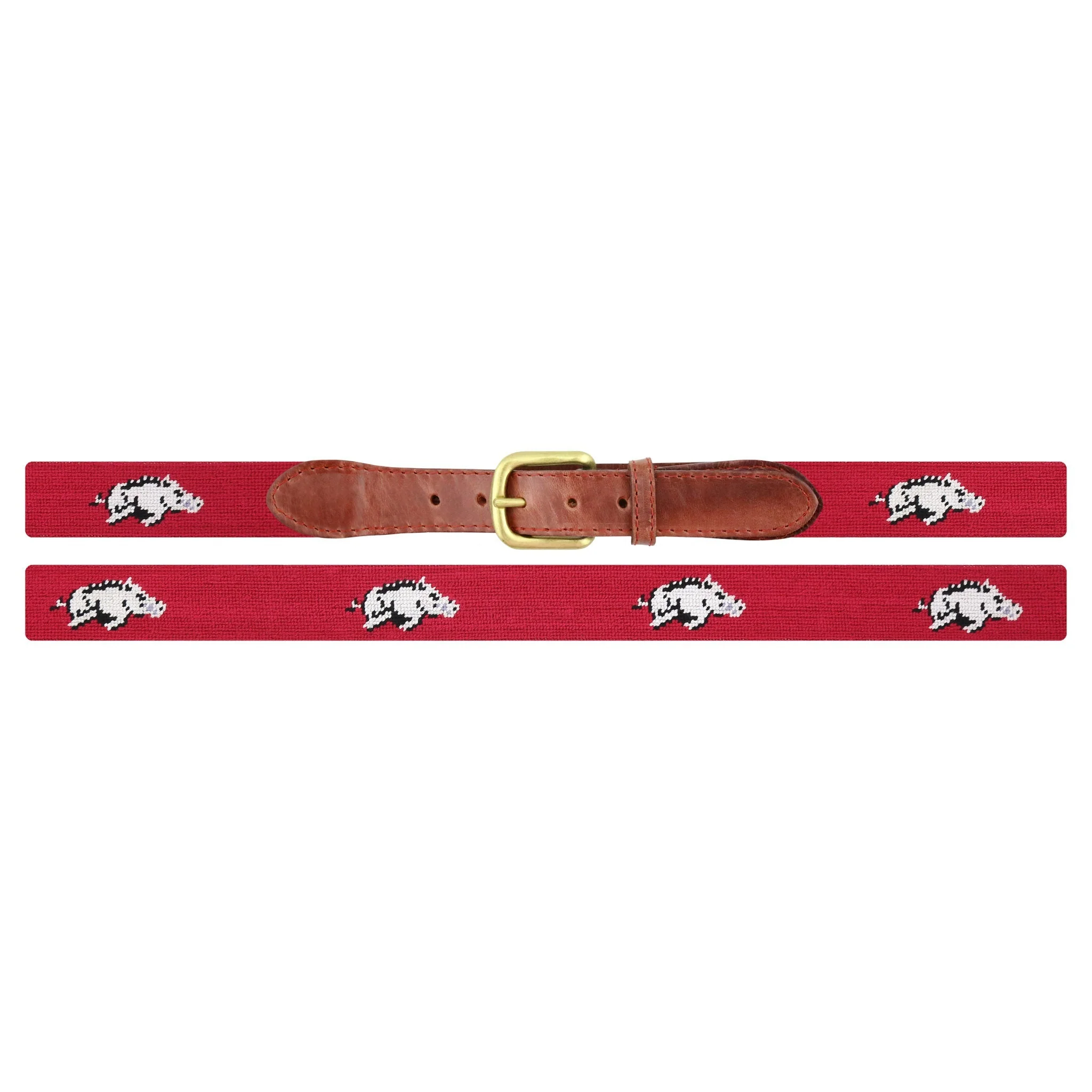 Monogrammed Arkansas Belt (Cranberry) - Image 2