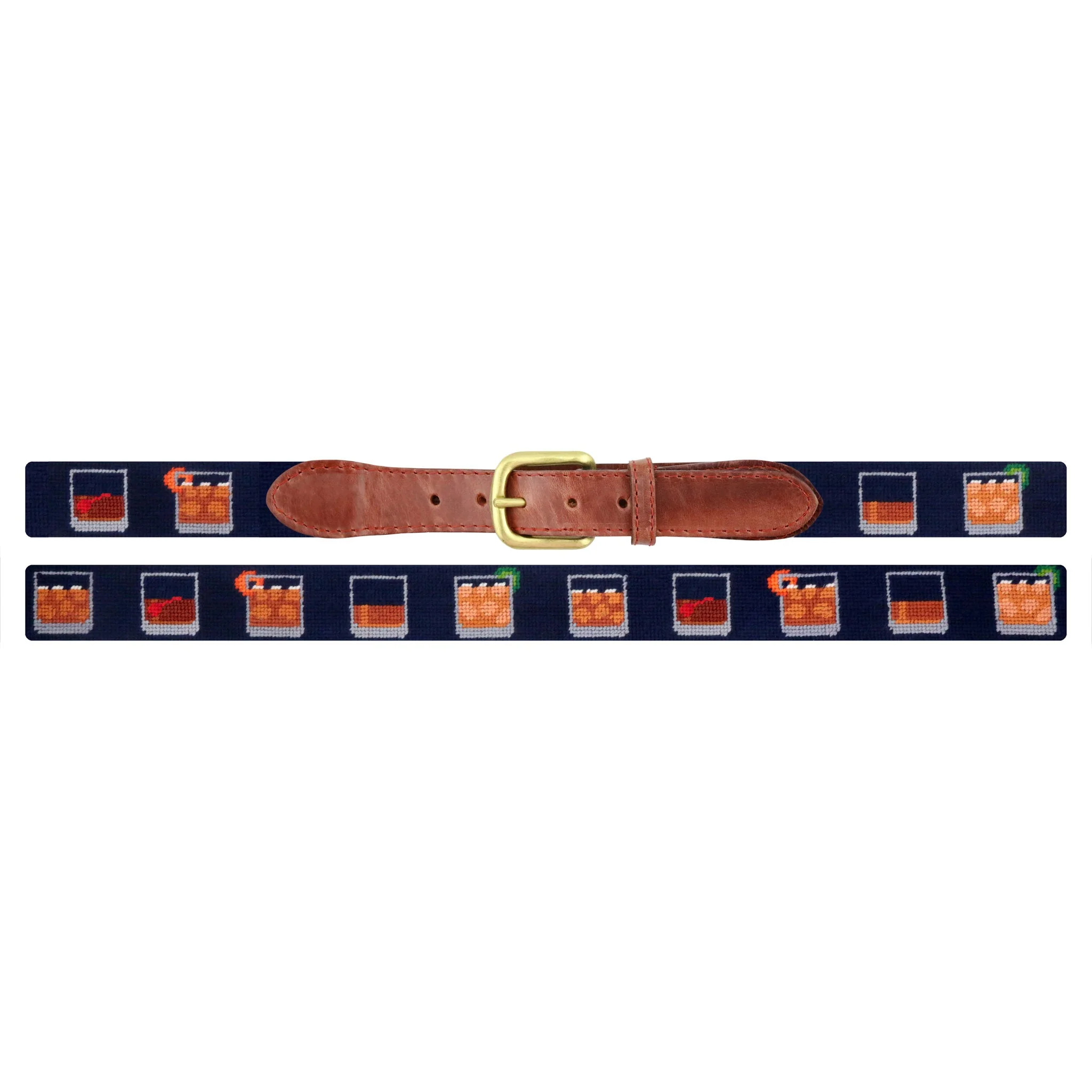 Monogrammed Bourbon Five Ways Belt (Dark Navy) - Image 2