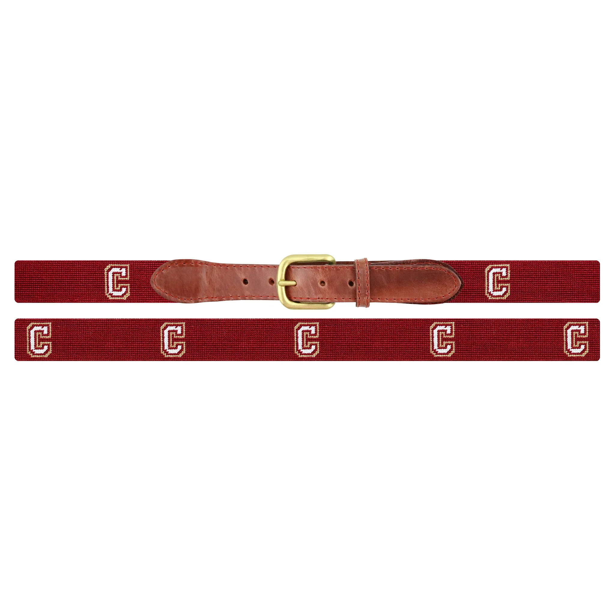 Monogrammed College of Charleston Belt (Garnet) - Image 2