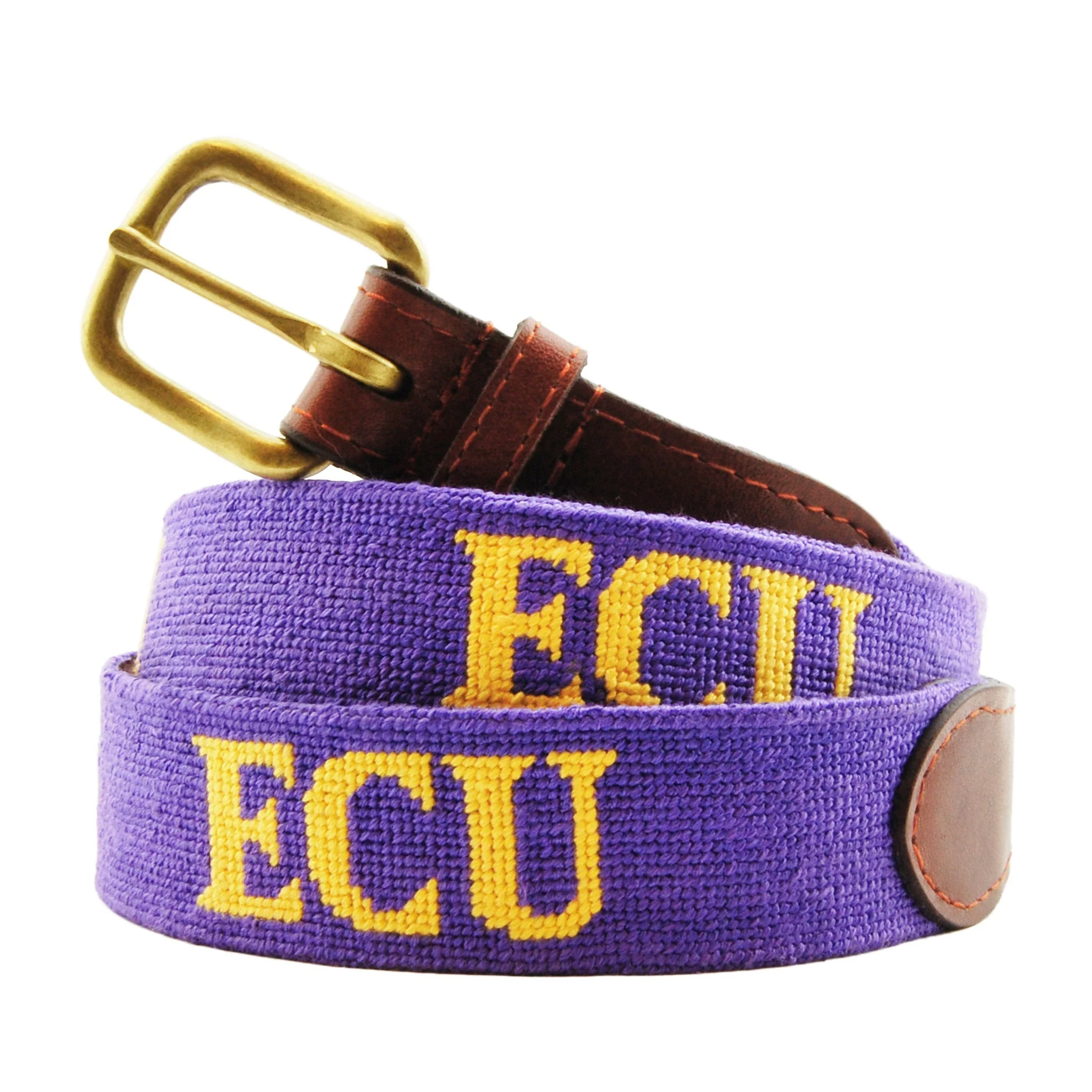 Monogrammed East Carolina Belt (Purple)