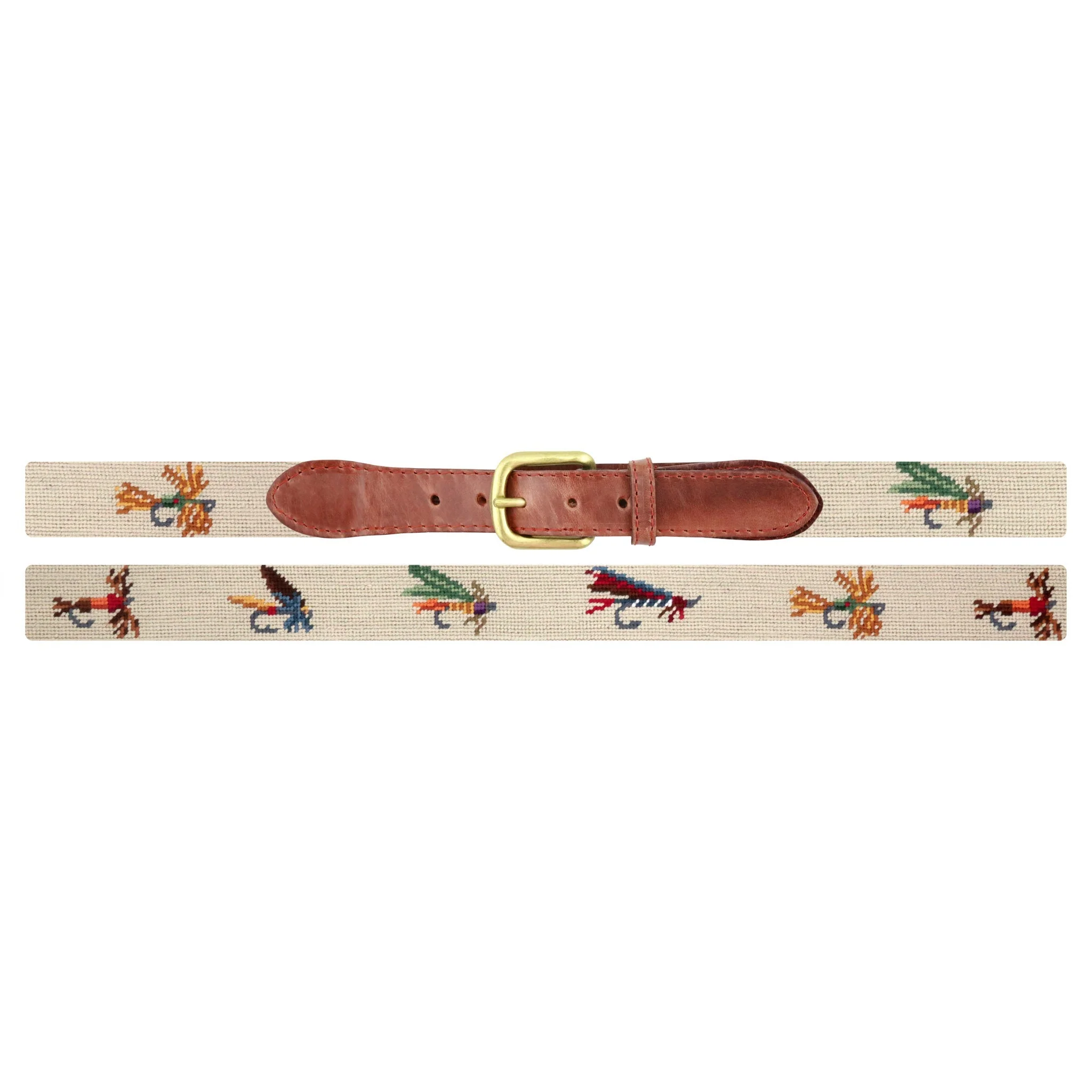 Monogrammed Fishing Flies Belt (Light Khaki) - Image 2