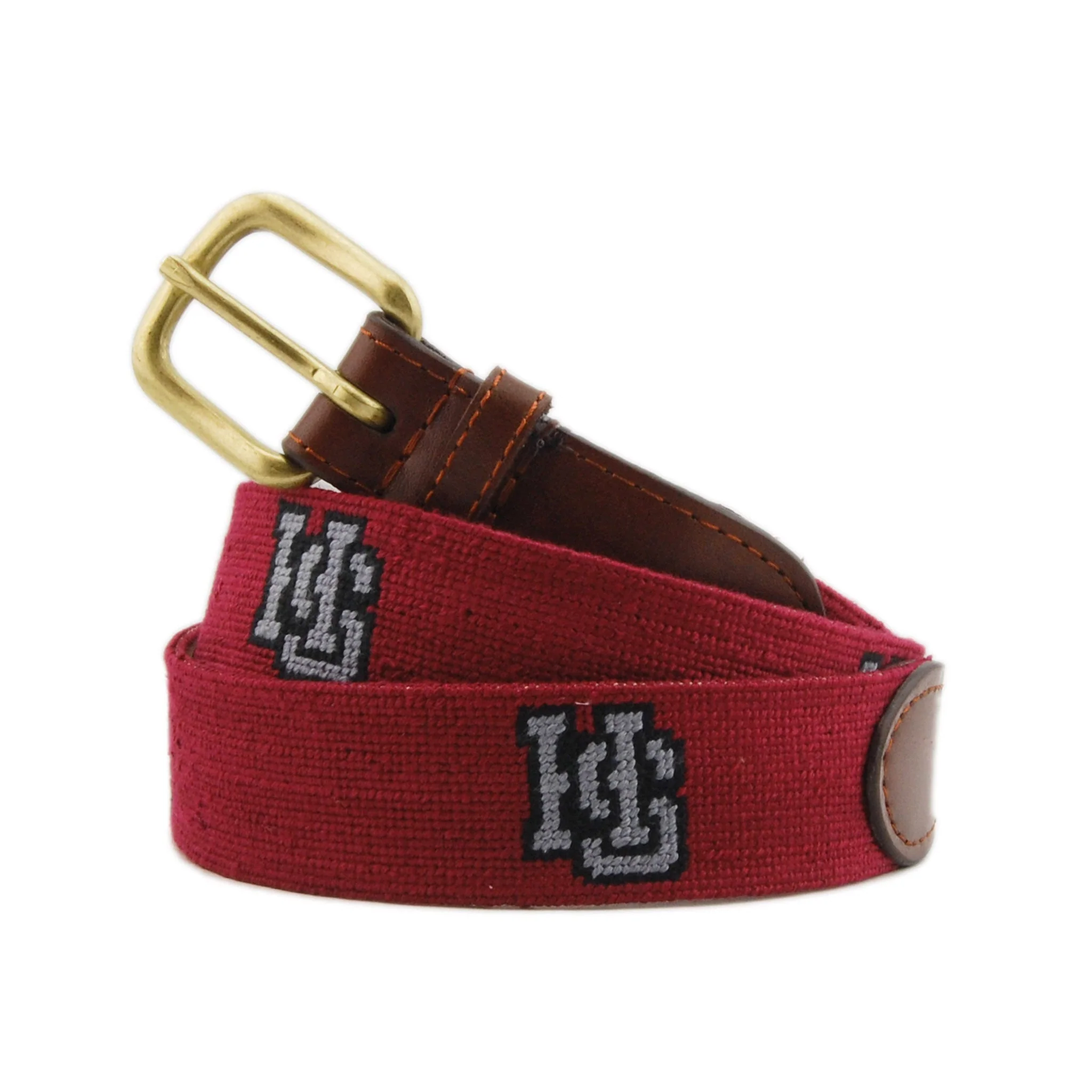 Monogrammed Hampden Sydney Belt (Garnet)