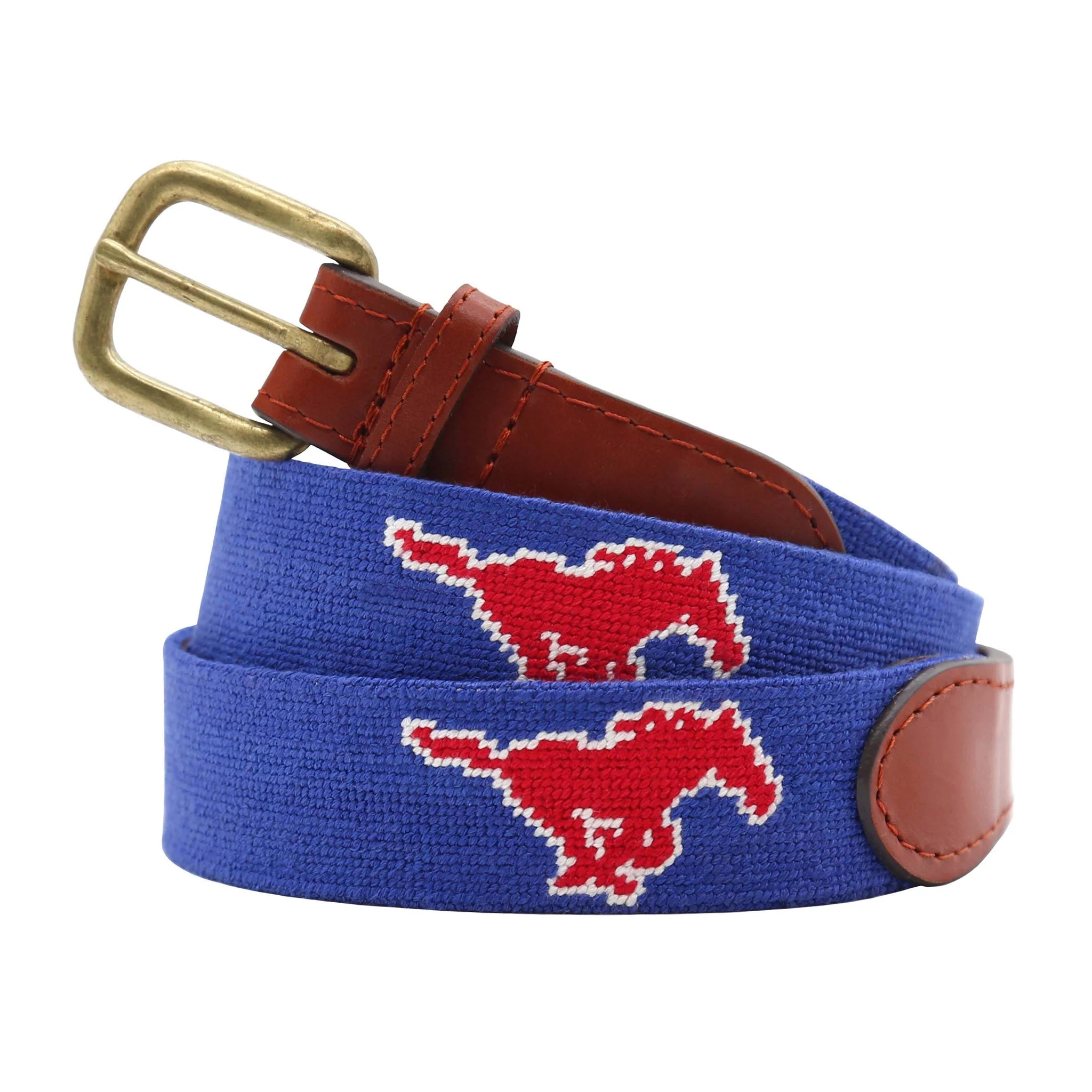 Monogrammed SMU Belt (Royal)