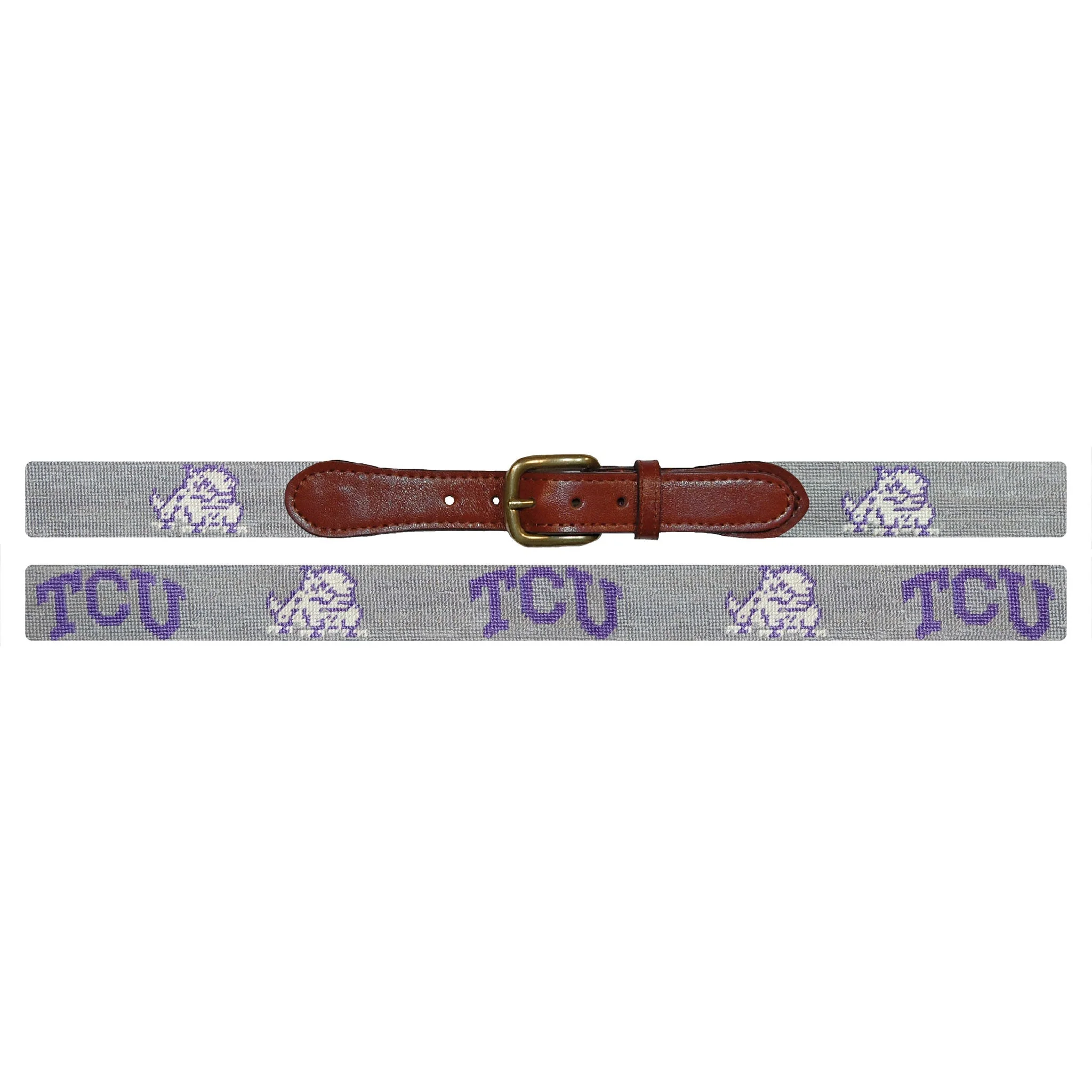 Monogrammed TCU Belt (Grey) - Image 2