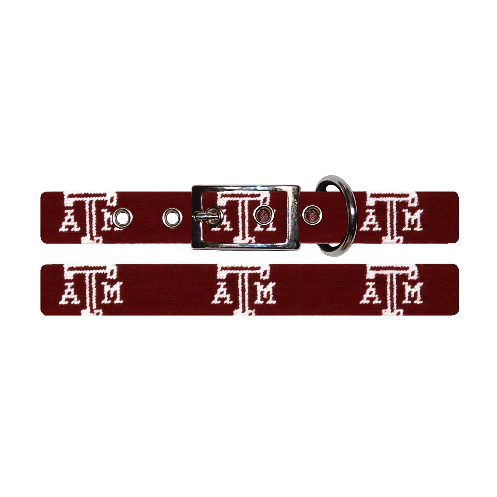 Monogrammed Texas A&M Dog Collar (Maroon) - Image 2
