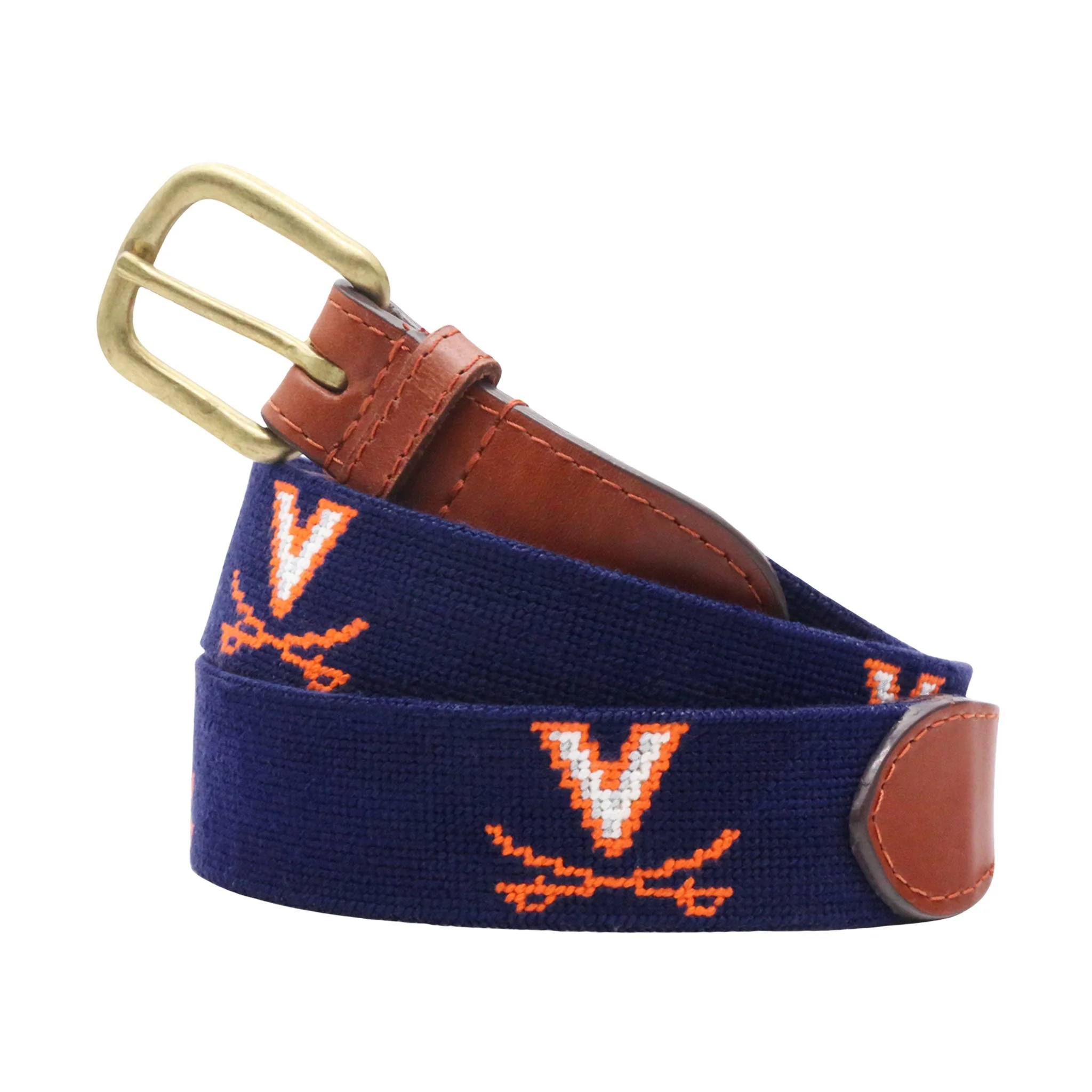 Monogrammed UVA Belt (Dark Navy)