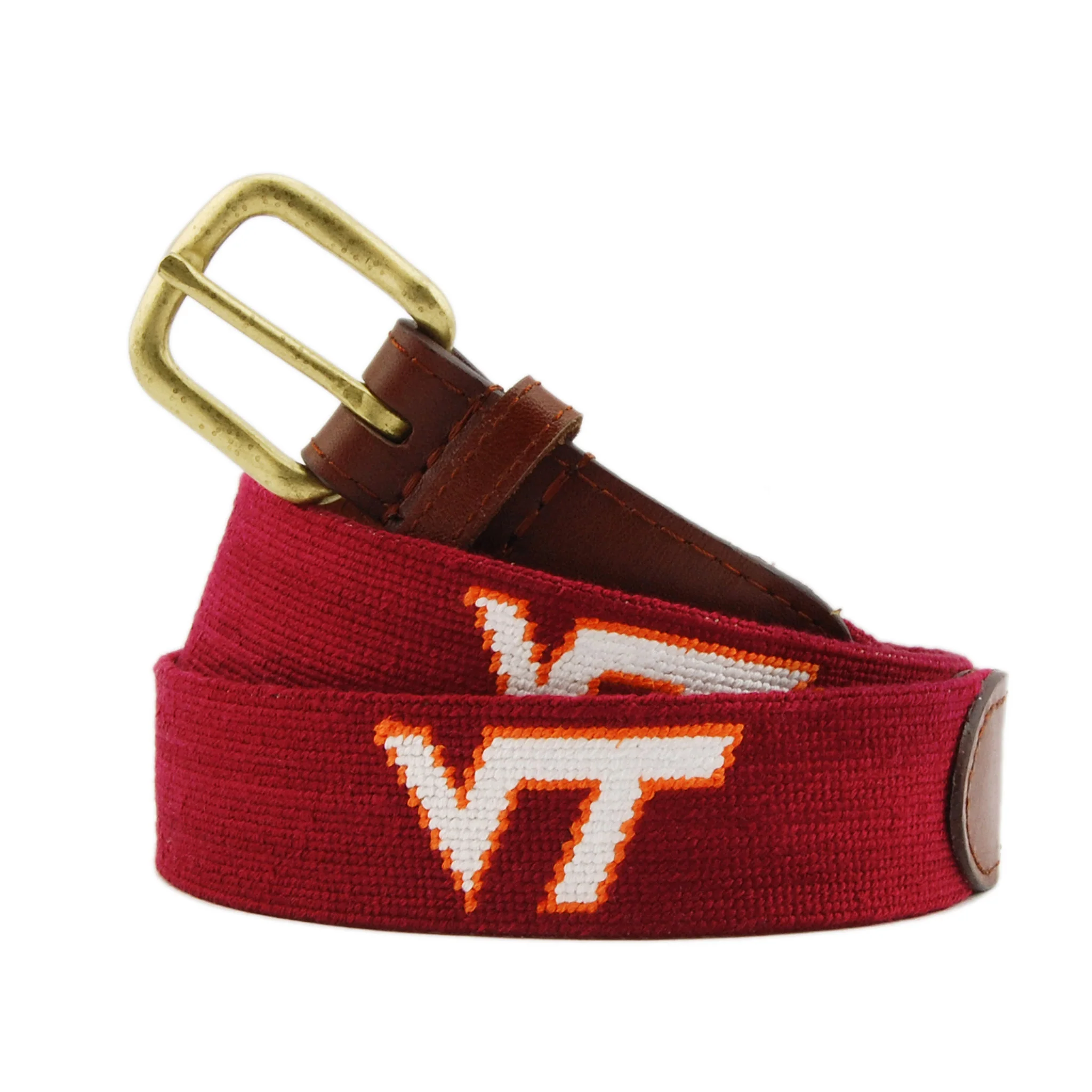 Monogrammed VA Tech Belt (Garnet)