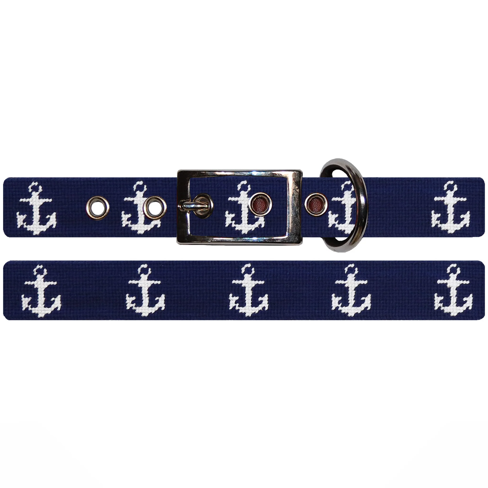 Monogrammed Anchor Dog Collar (Dark Navy) - Image 2
