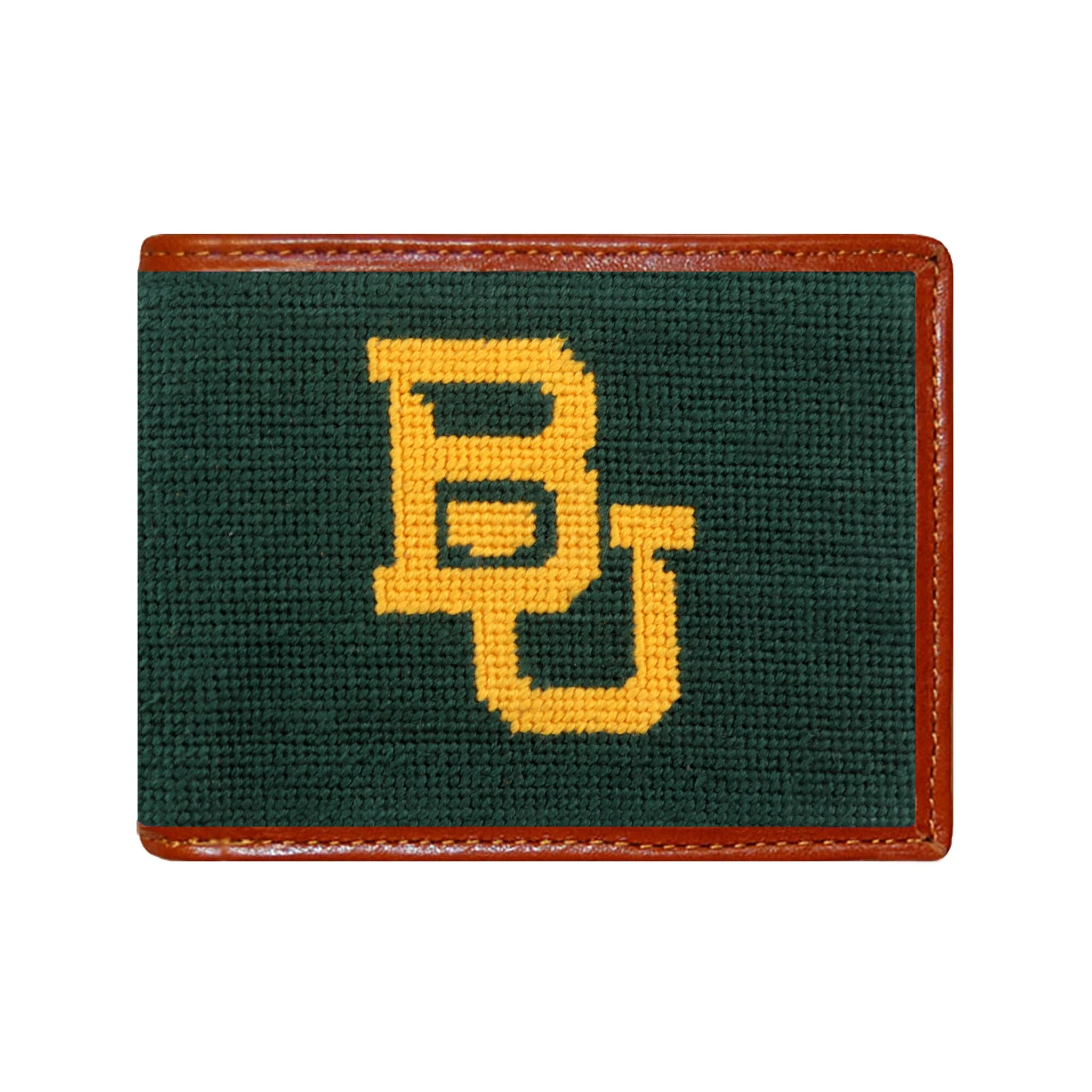 Monogrammed Baylor Wallet (Dark Pine)