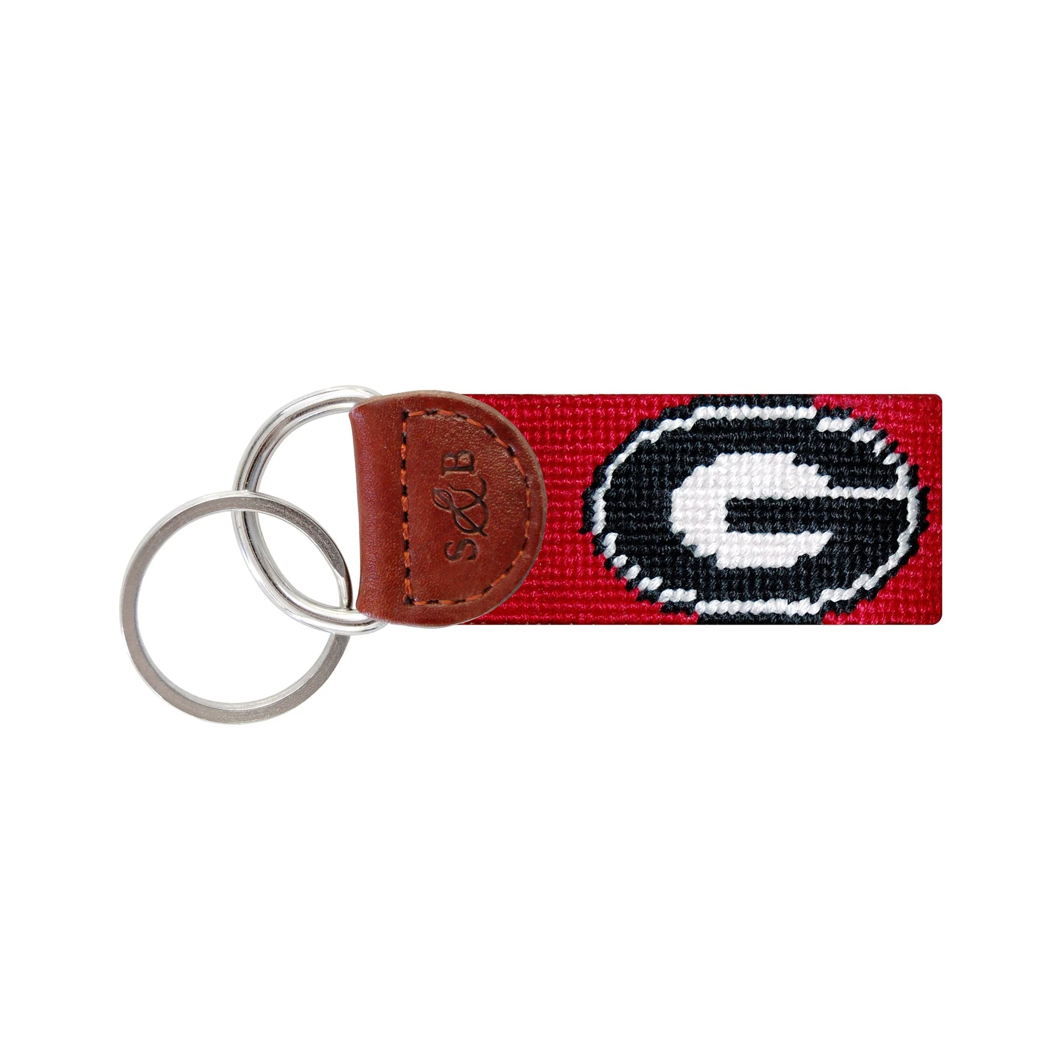 Monogrammed Georgia G Key Fob (Red)
