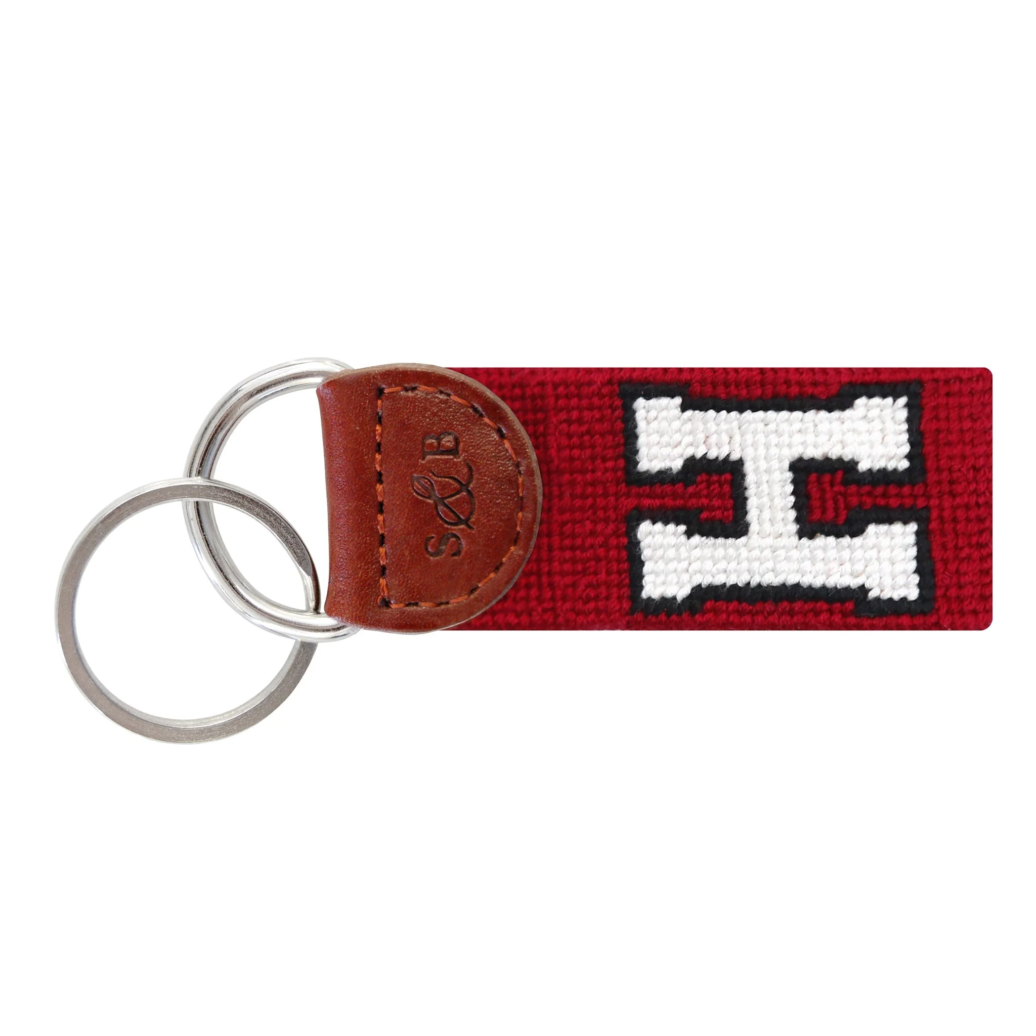 Monogrammed Harvard H Key Fob (Garnet)