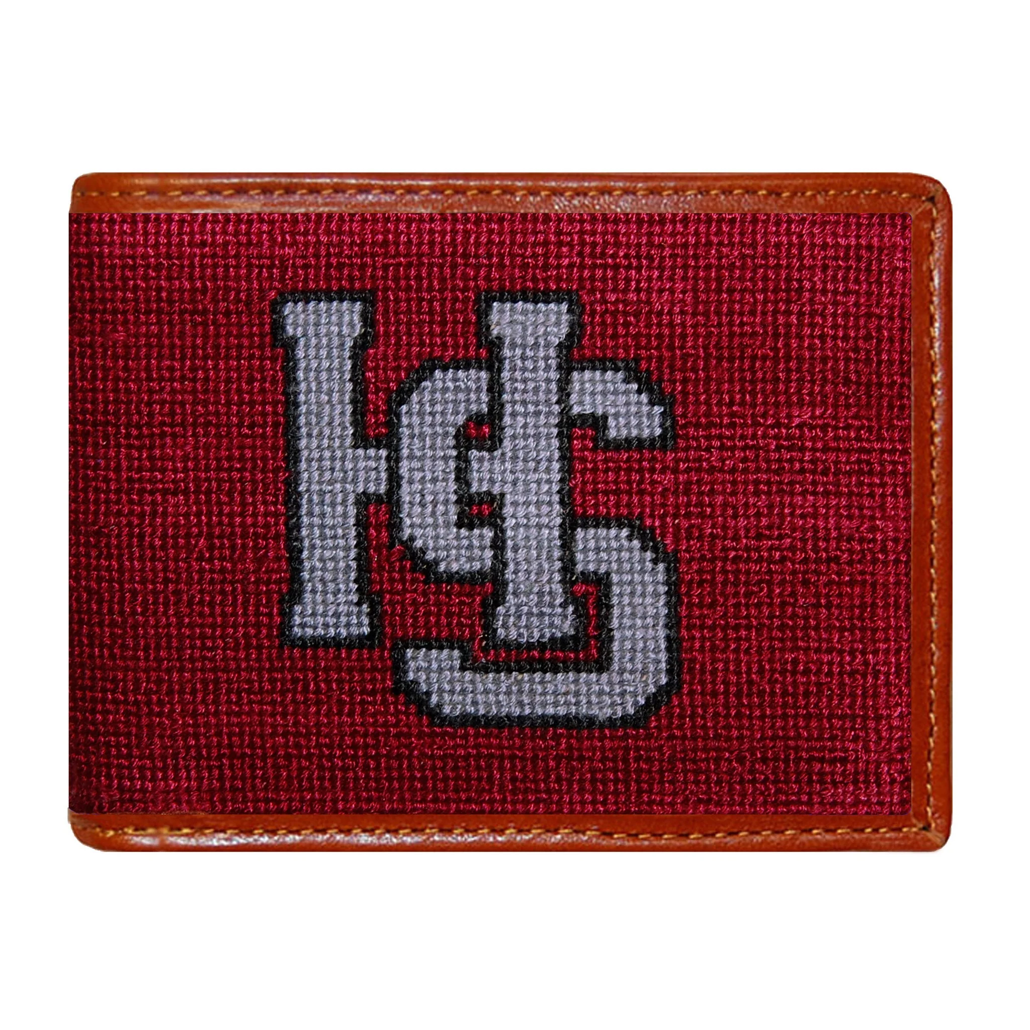 Monogrammed Hampden Sydney Wallet (Garnet)