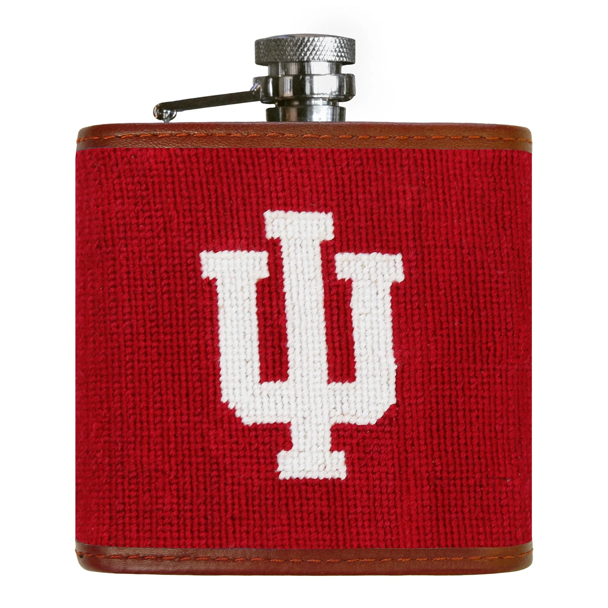 Monogrammed Indiana Flask (Light Garnet)