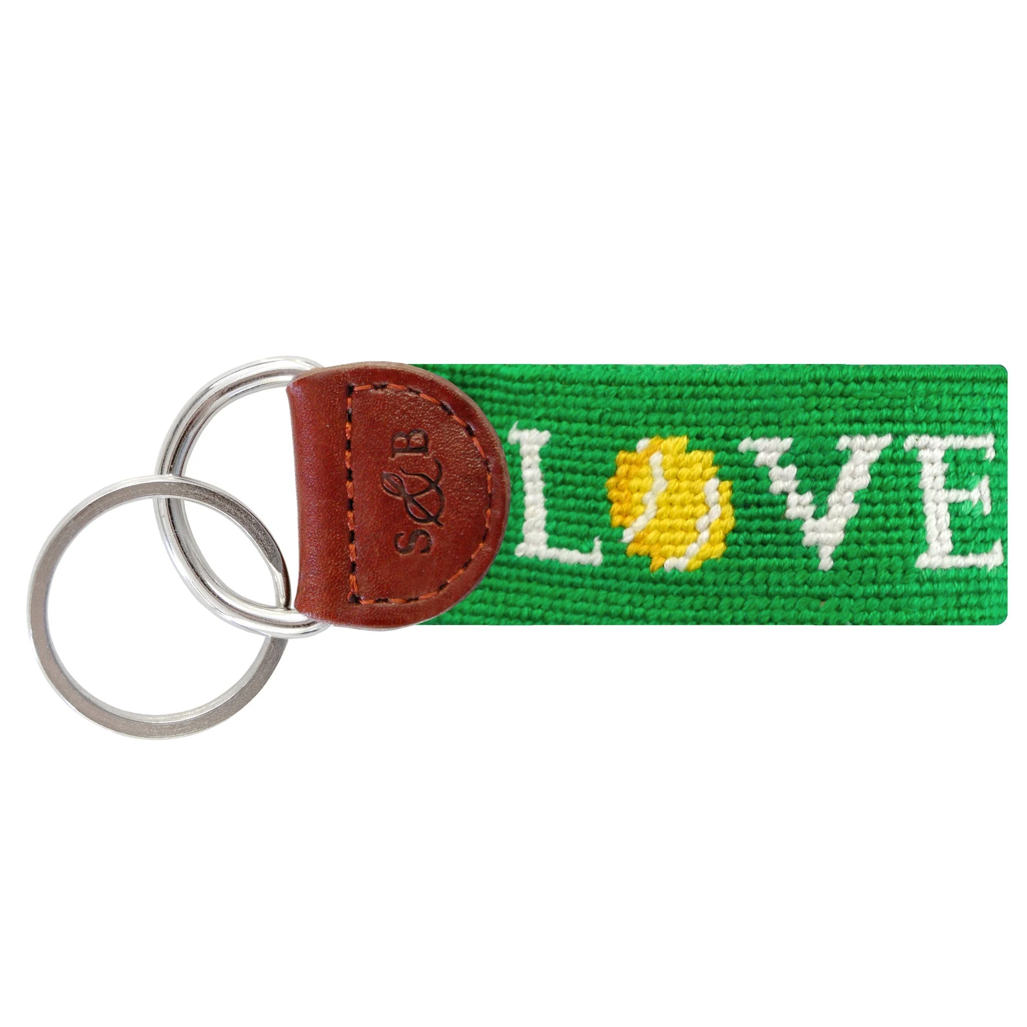 Monogrammed Love All Key Fob (Dark Kelly)