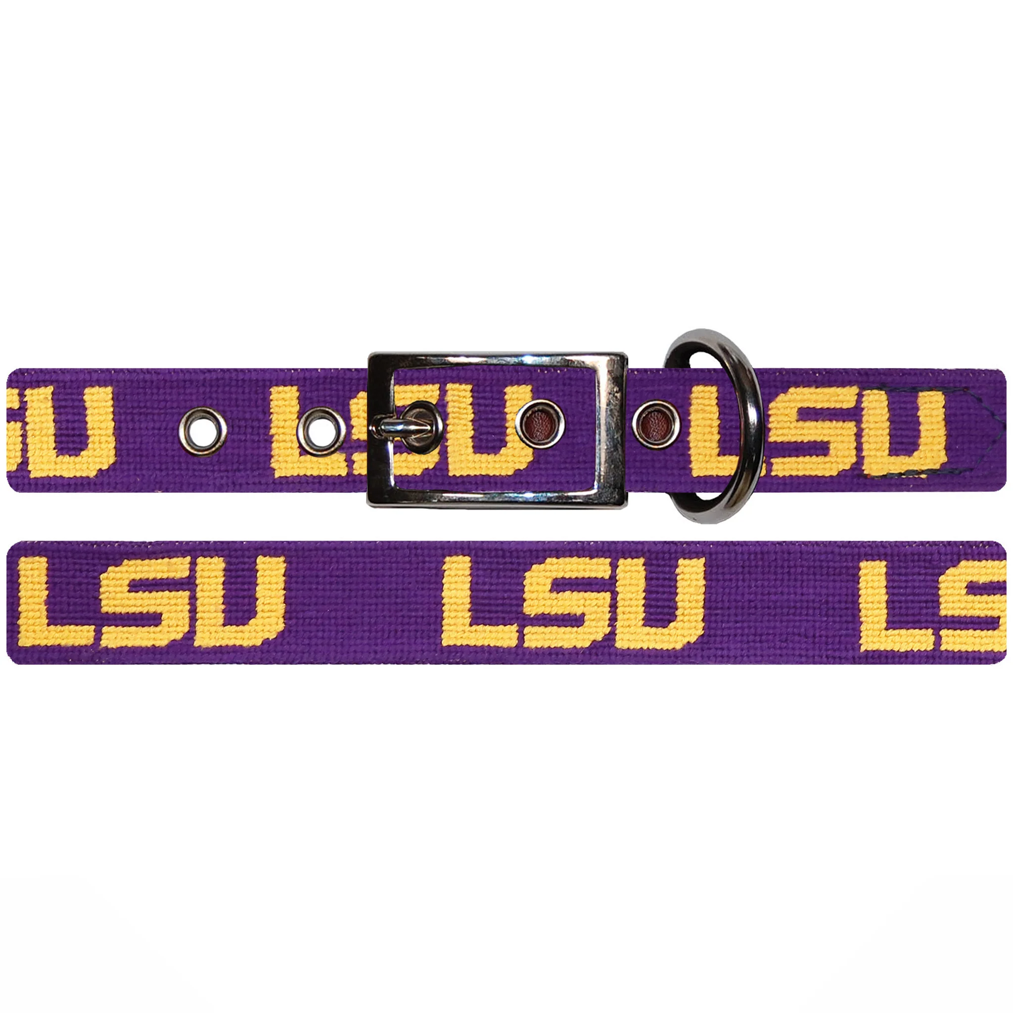 Monogrammed LSU Dog Collar (Purple) - Image 2