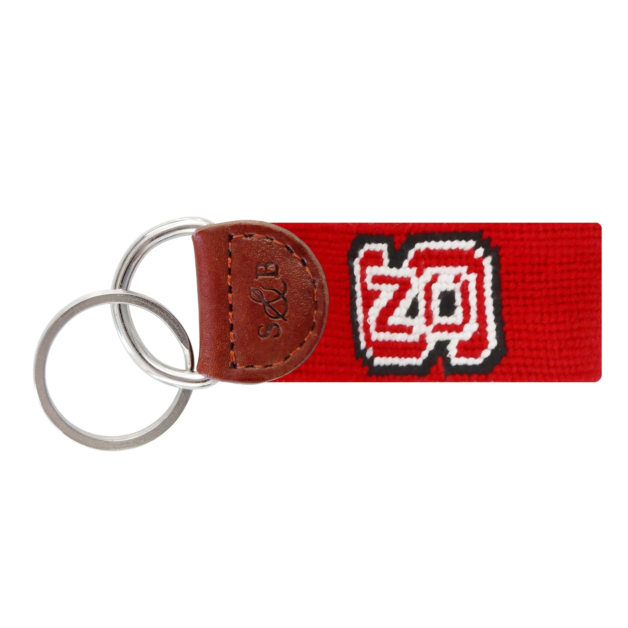 Monogrammed NC State Key Fob (Red)