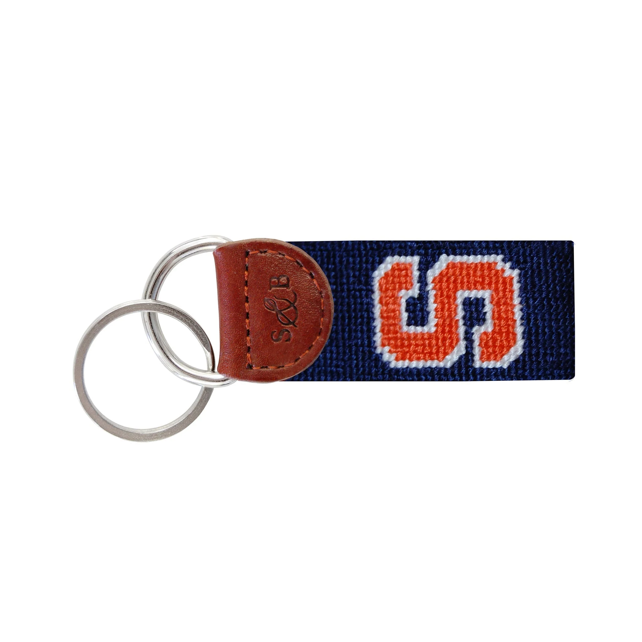 Monogrammed Syracuse Key Fob (Dark Navy)