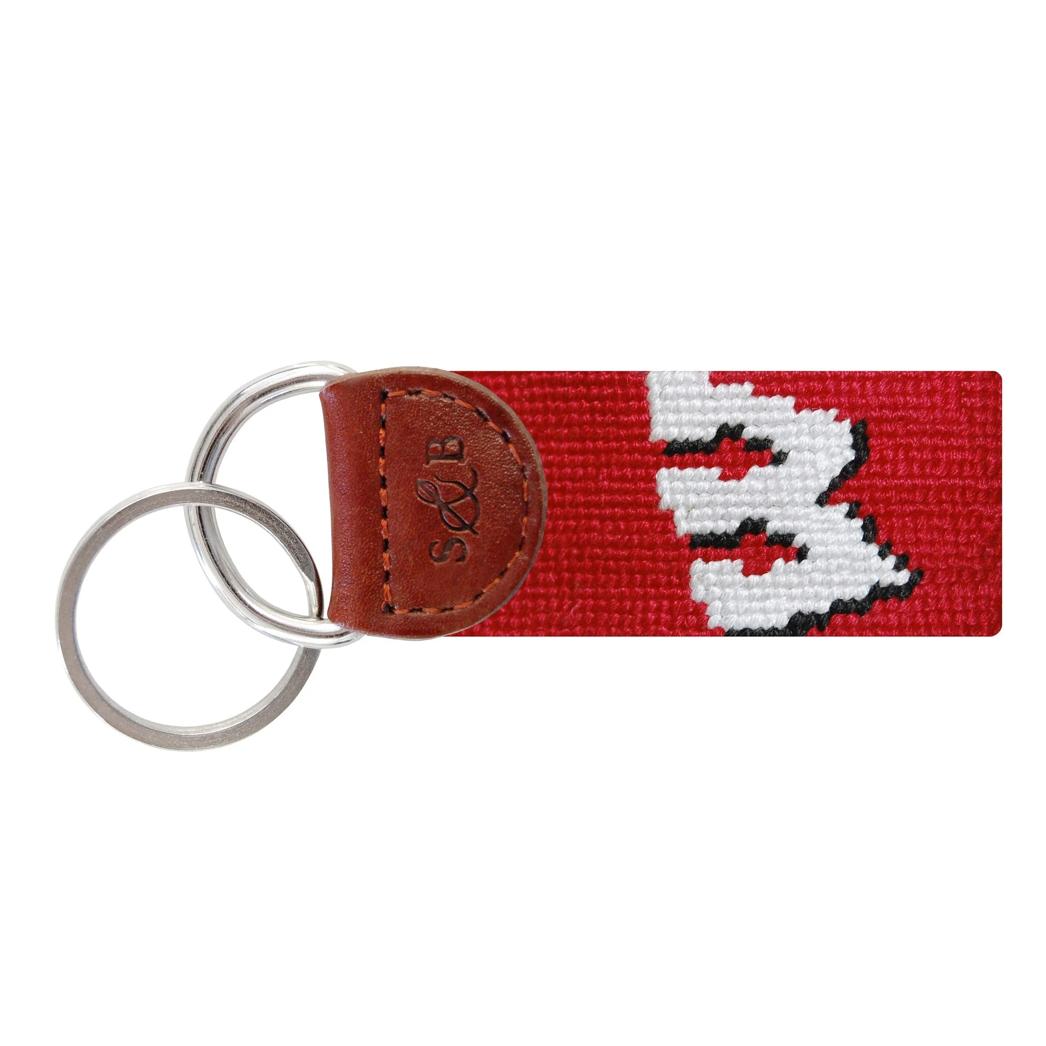 Monogrammed Wisconsin Key Fob