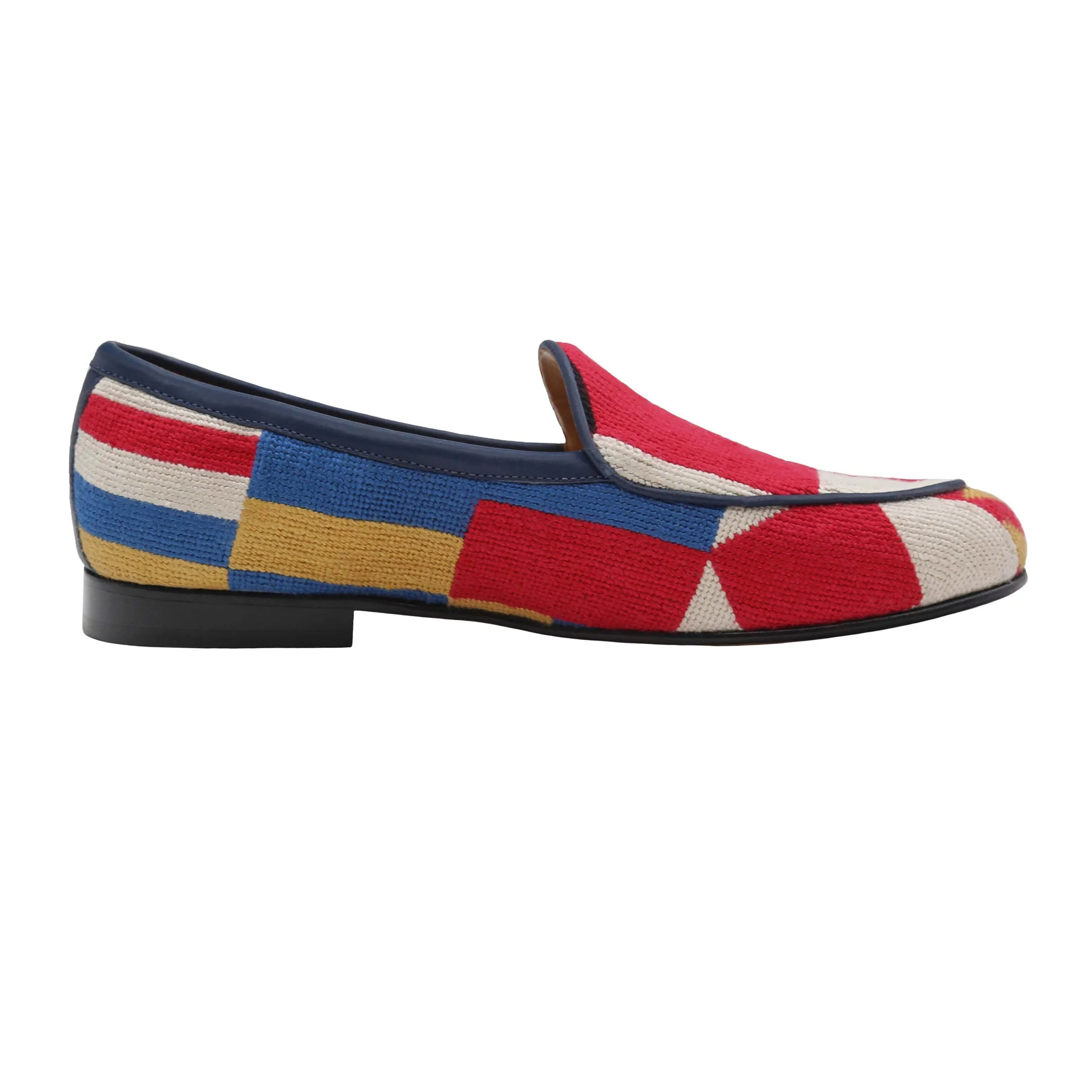 Nautical Flags Pattern Belgian Loafers - Image 3