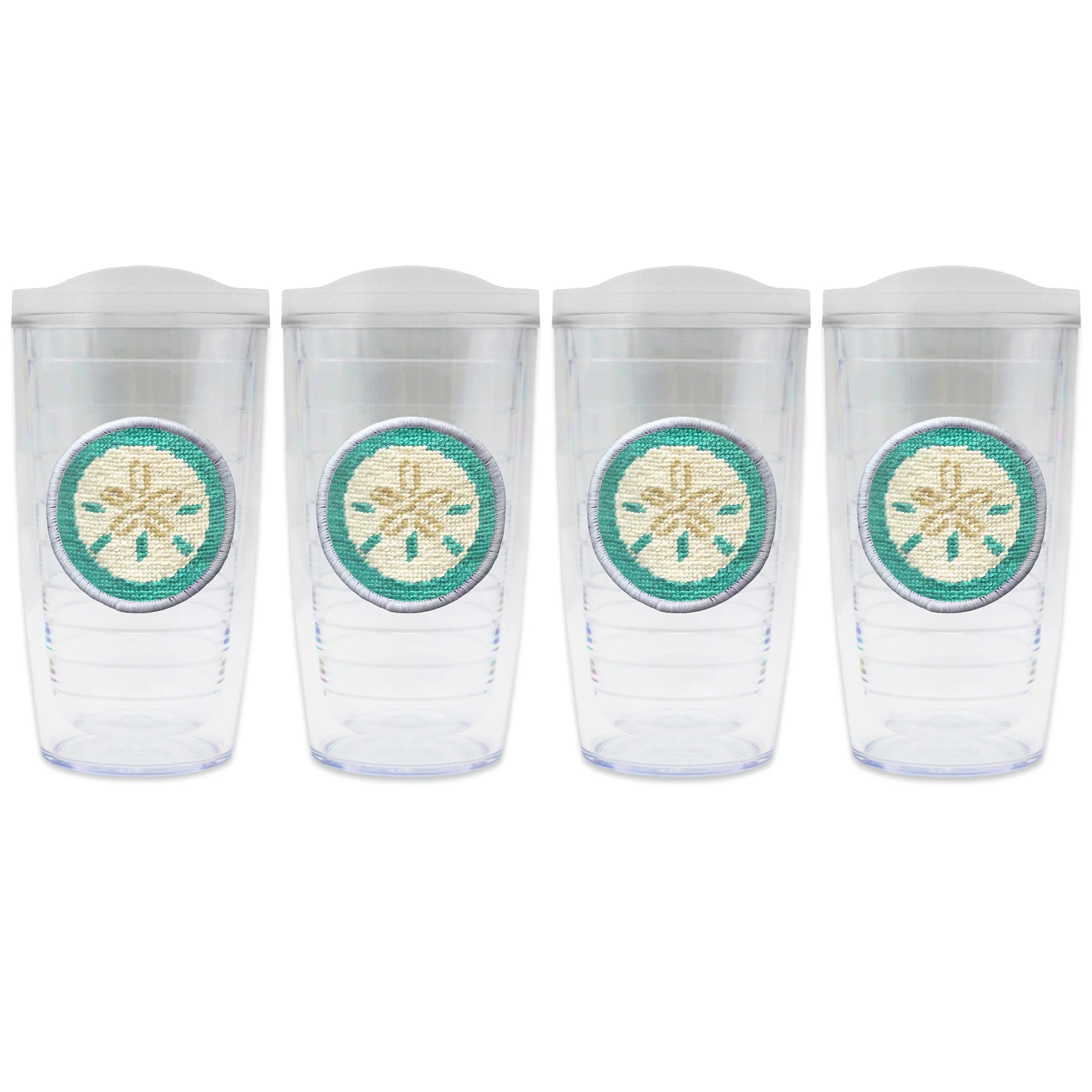 Sand Dollar Tumbler Set with Lids