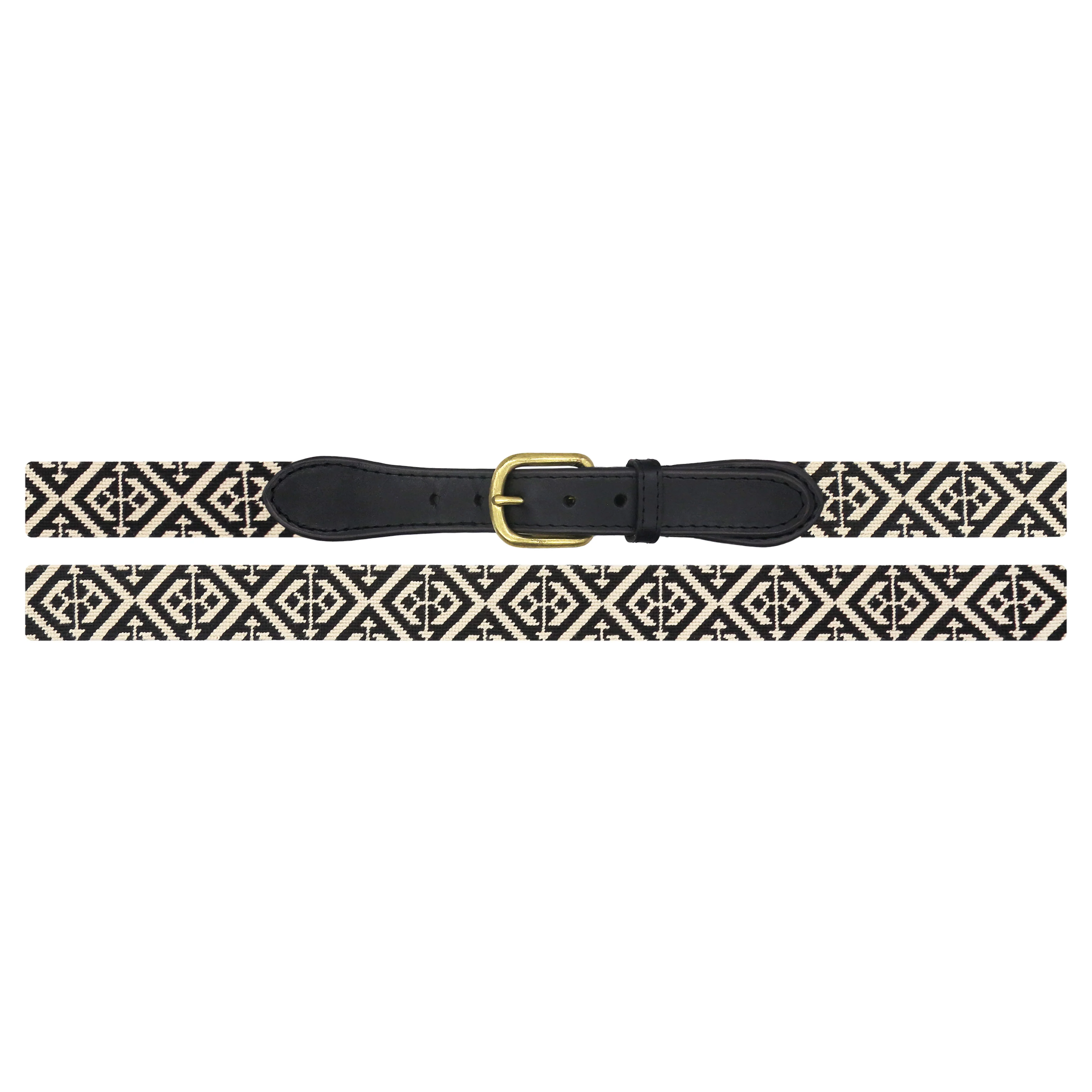 Scarsdale Belt (Black-Light Khaki) (Black Leather) - Image 2