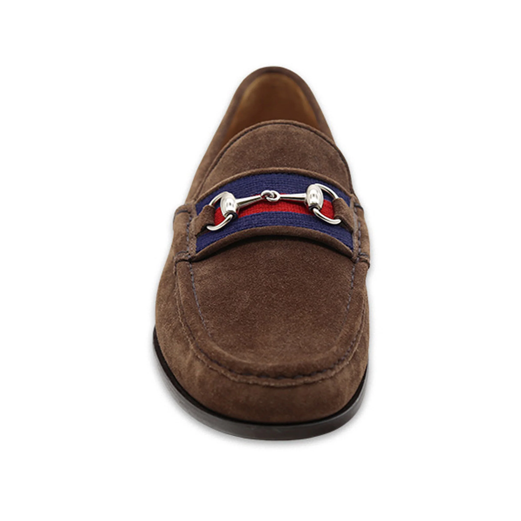 Surcingle Downing Bit Loafers (Dark Navy-Red) (Espresso Suede) - Image 2