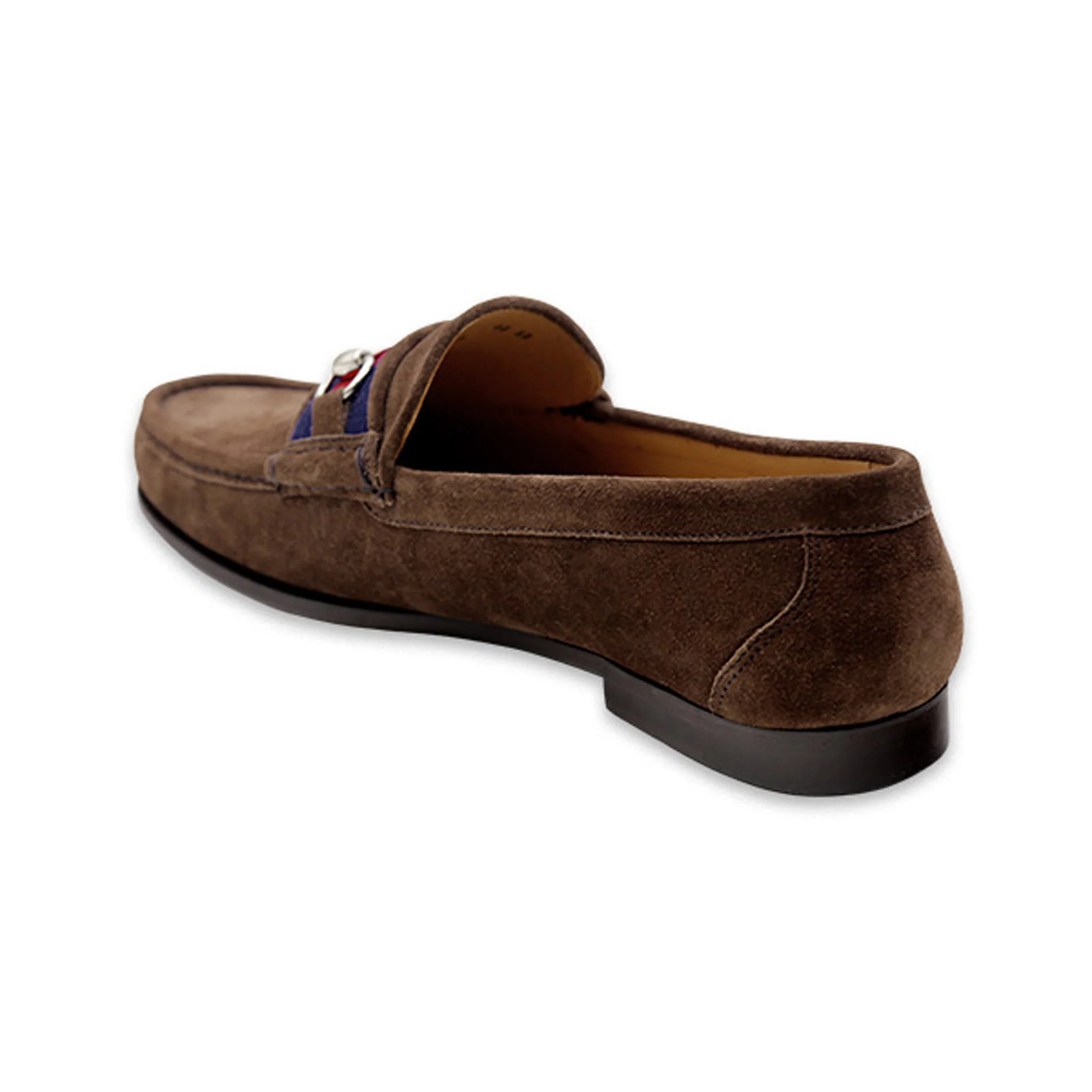 Surcingle Downing Bit Loafers (Dark Navy-Red) (Espresso Suede) - Image 4