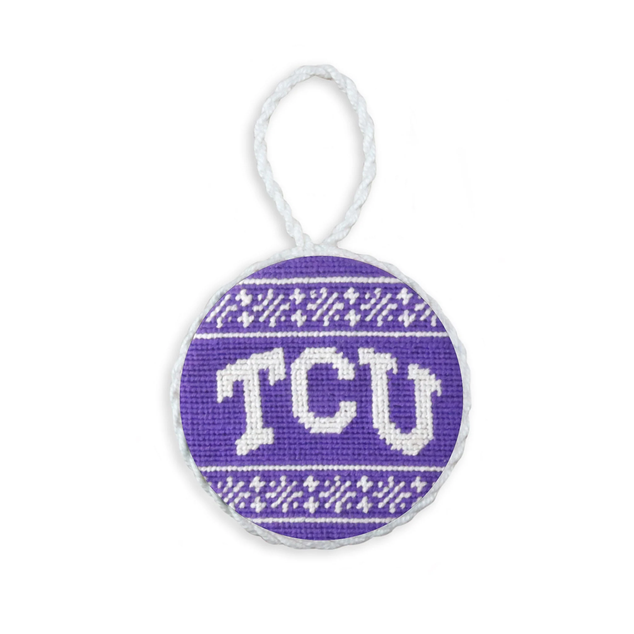TCU Fairisle Ornament (Purple)